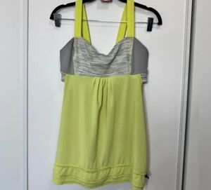 Lululemon Athletica Yellow and Gray Tank Top